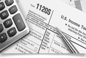 image of a 1040 tax form